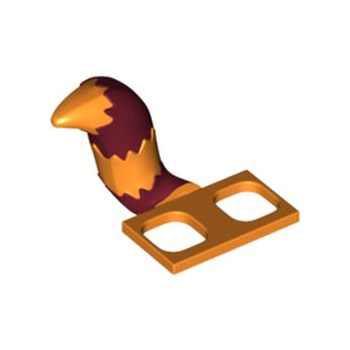 Part 18277pb03 - Minifigure Costume Tail Fluffy with Dark Red Stripes Pattern