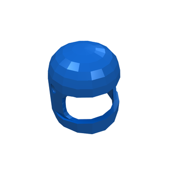 Onderdeel 193b2 - Minifiguur, hoofddeksel Helm Ruimte / Stad met dikke kinband - met vizierkuiltjes