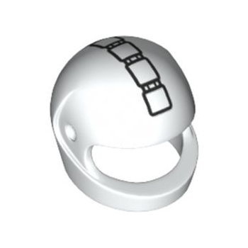 Part 2446pb40 - Minifigure, Headgear Helmet Motorcycle (Standard) with 5 Black Rectangles Pattern