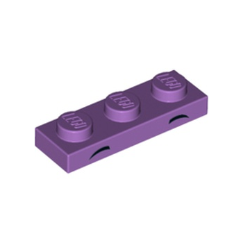 Part 3623pb012 - Plate 1 x 3 with 2 Small Black Arcs, Middle and Pointed Pattern (Unikitty Eyebrows)