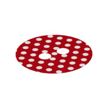 Part 50689pb01 - Minifigure Skirt Cloth Round with White Polka Dots on Red Background Pattern