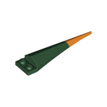 Part 61406pb04 - Plate, Modified 1 x 2 with Angular Extension with Molded Flexible Orange Tip Pattern