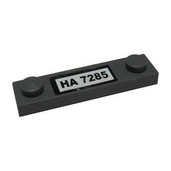 Part 92593pb004 - Plate, Modified 1 x 4 with 2 Studs without Groove with 'HA 7285' Pattern (Sticker) - Set 7285