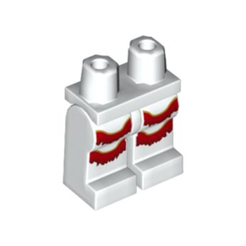 Teil 970c00pb1059 – Hüften und Beine mit rotem und dunkelrotem Fransenmuster