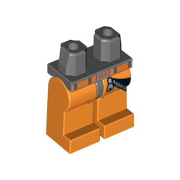 Onderdeel 970c04pb01 - Heupen en oranje benen met rits en oranje riempatroon