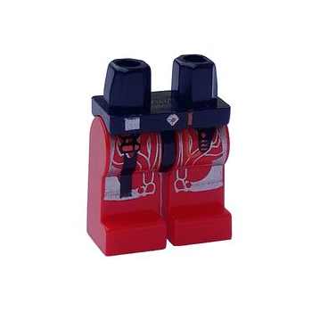 Onderdeel 970c05pb01 - Heupen en rode benen met ruimte-UFO zilveren circuitpatroon