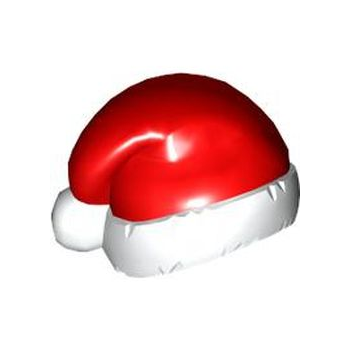 Part 102264pb01 - Minifigure, Headgear Cap, Santa with Molded Red Top Pattern