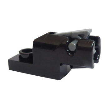 Part 15403c01 - Projectile Launcher, 1 x 2 Mini Blaster / Shooter with Dark Bluish Gray Trigger (15403 / 15392)