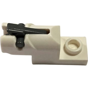 Part 15403c01 - Projectile Launcher, 1 x 2 Mini Blaster / Shooter with Dark Bluish Gray Trigger (15403 / 15392)