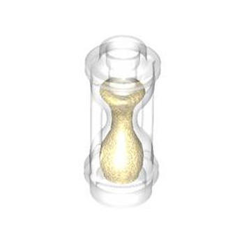 Onderdeel 23945pb03 - Minifiguur, gebruiksvoorwerp zandloper met gegoten parelgouden zandpatroon