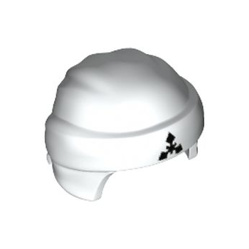 Part 24496pb02 - Minifigure, Headgear Ninjago Wrap Type 3 with Molded (Same Color) Bandana and Knot and Printed Black Triangular Symbol Pattern