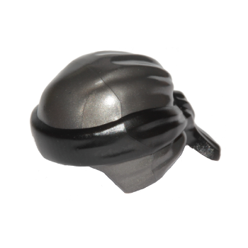 Part 24496pb16 - Minifigure, Headgear Ninjago Wrap Type 3 with Molded Black Bandana and Knot Pattern