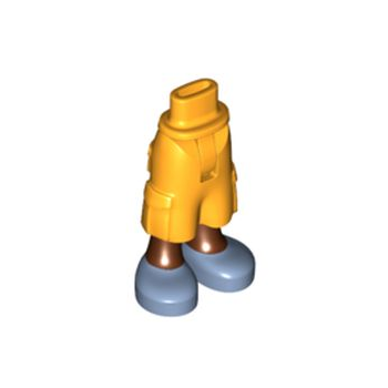 Onderdeel 25727c00pb10 - Minipop heupen en broeken met grote zakken, roodbruine benen, zandblauwe schoenenpatroon - dik scharnier