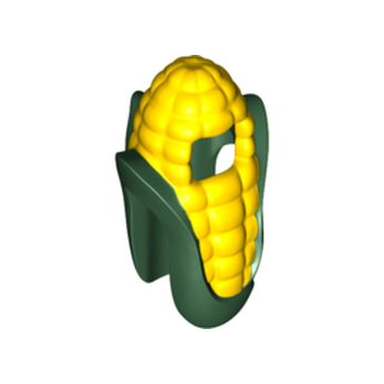 Teil 29575pb01 – Minifigur, Kopfbedeckung, Kostüm, Maiskolbenanzug mit gelbem Maiskörnermuster