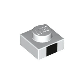 Teil 3024pb010 - Platte 1 x 1 mit schwarzem Quadratmuster