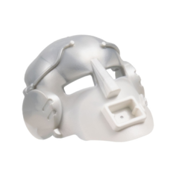 Onderdeel 32575pb01 - Bionicle-masker Mahiki met gemarmerd parelmoer lichtgrijs patroon