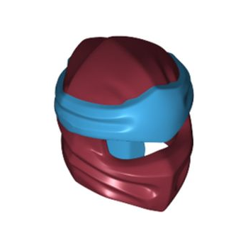 Part 40925pb04 - Minifigure, Headgear Ninjago Wrap Type 4 with Molded Dark Azure Headband  Pattern