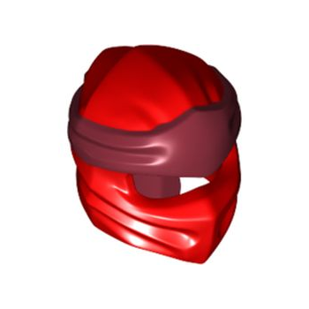 Part 40925pb05 - Minifigure, Headgear Ninjago Wrap Type 4 with Molded Dark Red Headband  Pattern