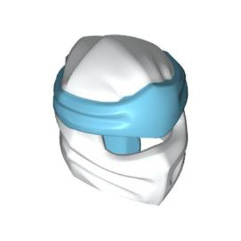 Part 40925pb17 - Minifigure, Headgear Ninjago Wrap Type 4 with Molded Medium Azure Headband  Pattern