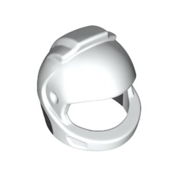 Part 49663pb01 - Minifigure, Headgear Helmet Space, City Astronaut with Molded Black Neck Base Pattern