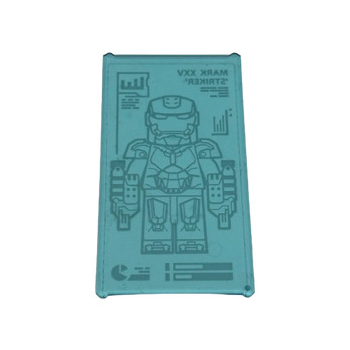 Onderdeel 57895pb061 - Glas voor raam 1 x 4 x 6 met Iron Man Armor 'MARK XXV STRIKER'-patroon (sticker) - Set 76125