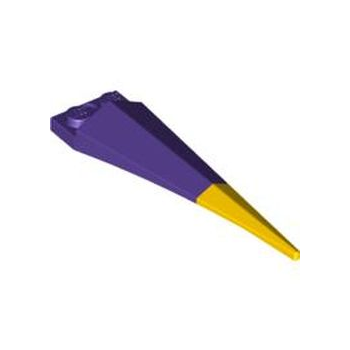 Onderdeel 61406pb01 - Plaat, gemodificeerd 1 x 2 met hoekige verlenging met gegoten flexibel geel puntpatroon