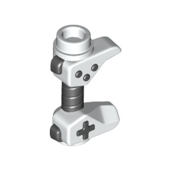 Onderdeel 65080pb02 - Minifiguur, spelbesturingsapparaat, gaten aan de zijkanten voor een balk met zwarte knoppen en een handvatpatroon in het midden