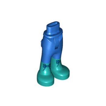 Onderdeel 67072c00pb006 - Minipop heupen en broek met achterzakken met gegoten zandgroene Loewer benen / laarzen en bedrukt donkerblauw veterpatroon - Dunne scharnier