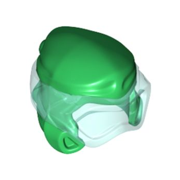 Teil 77151pb01 – Minifigur, Kopfbedeckung Ninjago Wrap Typ 8 mit transparentem hellblauem Tauchermaskenmuster