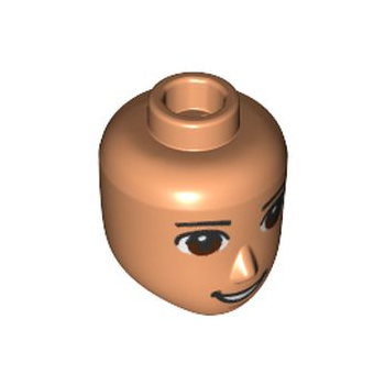 Onderdeel 78962 - Minipop, Head Friends, mannelijk, groot, met roodbruine ogen, zwarte wenkbrauwen, kuiltje in de kin en een open mond als glimlachpatroon