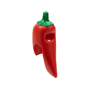 Part 80505pb01 - Minifigure, Headgear Head Cover, Costume Chili Pepper with Green Stem Pattern