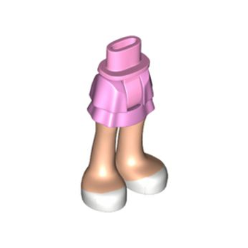 Onderdeel 92250c00pb05 - Minipop heupen en rok gelaagd, licht nougat benen en witte schoenen patroon - Dikke scharnier