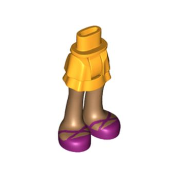Onderdeel 92250c00pb08 - Minipop heupen en rok gelaagd, medium nougat benen en magenta sandalen patroon - dikke scharnier