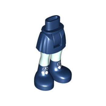 Onderdeel 92252c00pb014 - Minipop heupen en rok, zandgroene benen en donkerblauwe laarzen met wit veterpatroon - Dik scharnier