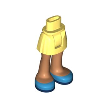 Onderdeel 92252c00pb019 - Minipop heupen en rok, nougatbenen en donkerblauwe open schoenen met donkerblauwe zolen - dik scharnier