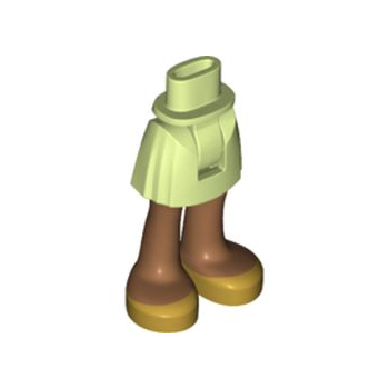 Onderdeel 92252c00pb039 - Minipop heupen en rok, medium nougat benen en gouden schoenen patroon - dikke scharnier