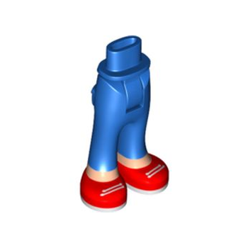 Onderdeel 92253c00pb53 - Minipop heupen en broek met achterzakken met licht nougat enkels en rode schoenen met witte veters en zolenpatroon - Dikke scharnier