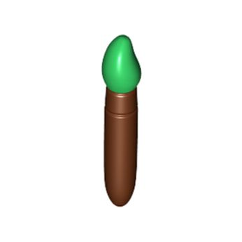 Onderdeel 93552pb04 - Minifiguur, penseel met gegoten groene borstelharen