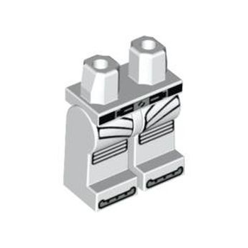 Teil 970c00pb0060 – Hüften und Beine mit schwarzem und silbernem Gürtel und silbernem Paneelmuster