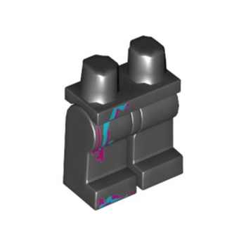Onderdeel 970c00pb0283 - Heupen en benen met magenta en middelblauw markeringenpatroon