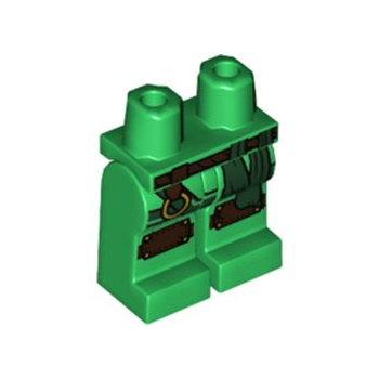 Teil 970c00pb0969 – Hüften und Beine mit Knieschützern, Ring und dunkelgrünem Schärpenmuster