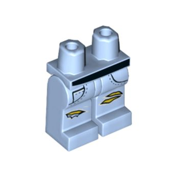 Teil 970c00pb0996 – Hüften und Beine mit zerrissenen Jeanshosen, Taschen, schwarzem Gürtelmuster