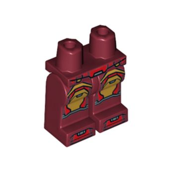 Onderdeel 970c00pb1079 - Heupen en benen met rood en goud pantserpaneelpatroon
