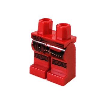 Onderdeel 970c00pb1136 - Heupen en benen met zwart-gouden tuniekzoom en donkerrode sjerp en kniewikkelpatroon