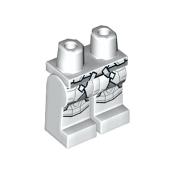 Onderdeel 970c00pb1320 - Heupen en benen met SW Hoth Scout Trooper-riemen, boxen en kniebeschermers, lichtblauwgrijs lijnenpatroon