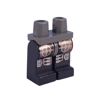 Onderdeel 970c11pb04 - Heupen en zwarte poten met insectoïden Zilver en koperen schakelpatroon