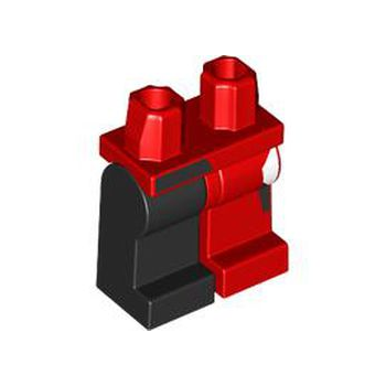 Onderdeel 970d49pb02 - Heupen en 1 rood linkerbeen, 1 zwart rechterbeen met zwart-wit vierkantenpatroon