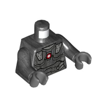 Teil 973pb4751c01 – Rumpfpanzerung, silberner Rand, rot-weißes Kreismuster des Arc-Reaktors / perldunkelgraue Arme / dunkelbläulich-graue Hände