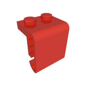 Onderdeel x461b - Plaat, gemodificeerd 1 x 2 met stoommachinecilinder, ronde oppervlakken, binnengroeven